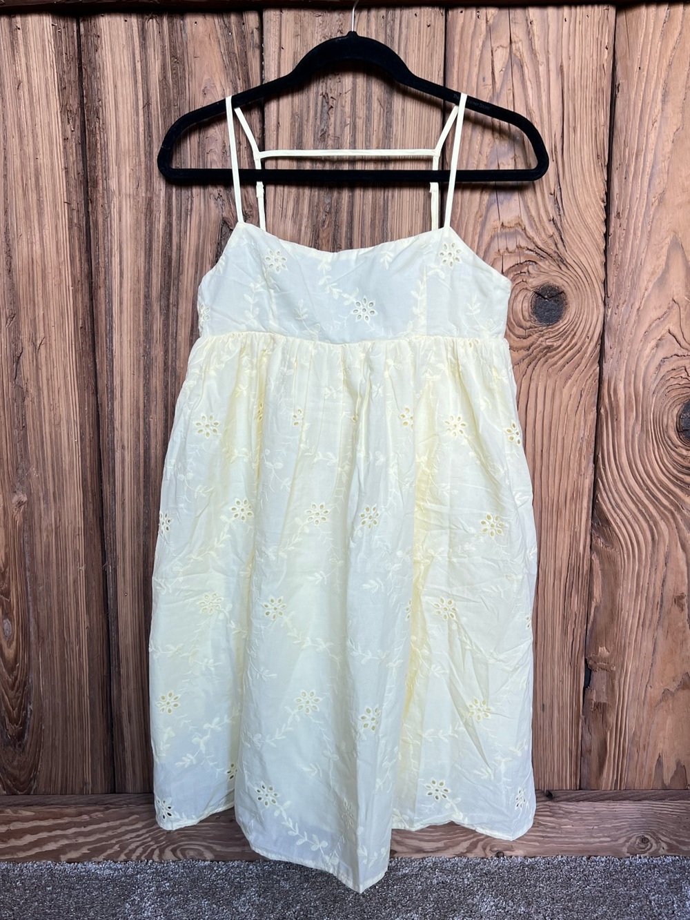 NWOT Eyelet Butter Yellow Sundress